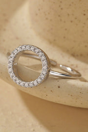 Simple Diamond Open Ring