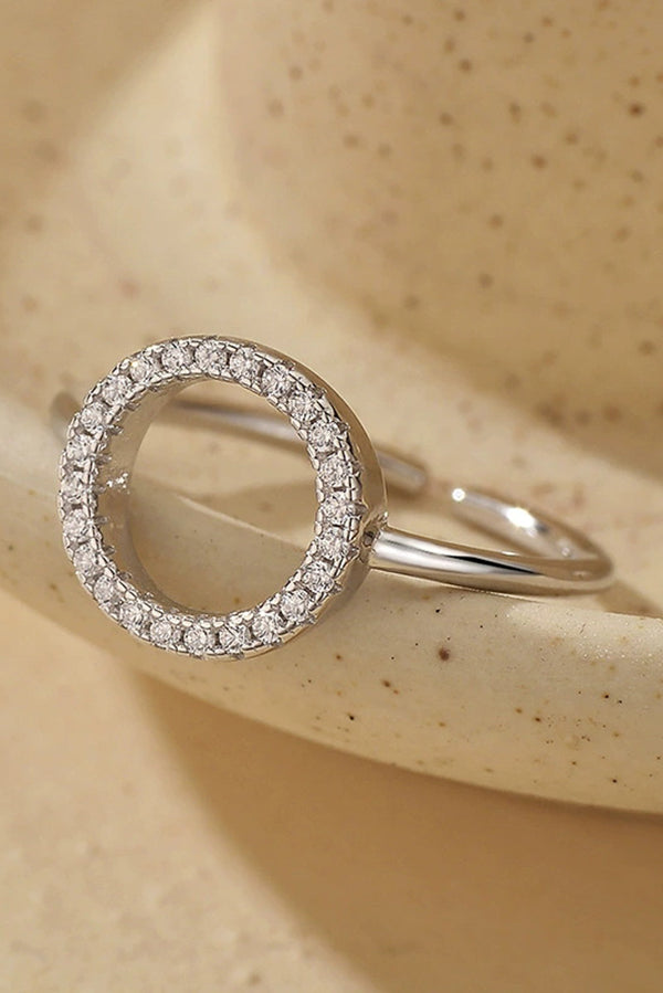 Simple Diamond Open Ring