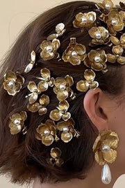 Vintage Court Style Pearl Flower Hair Clip