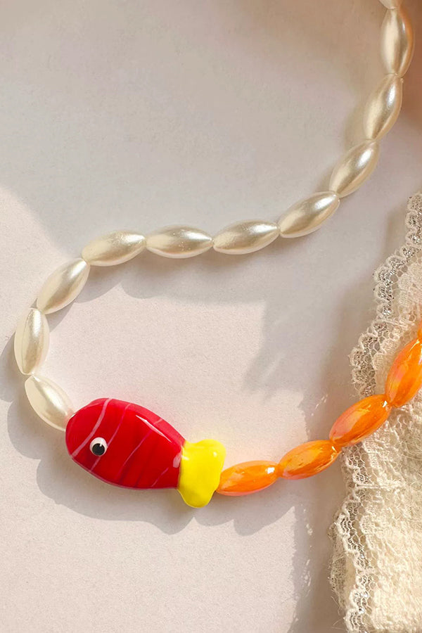 Cute Polka Dot Clownfish Necklace